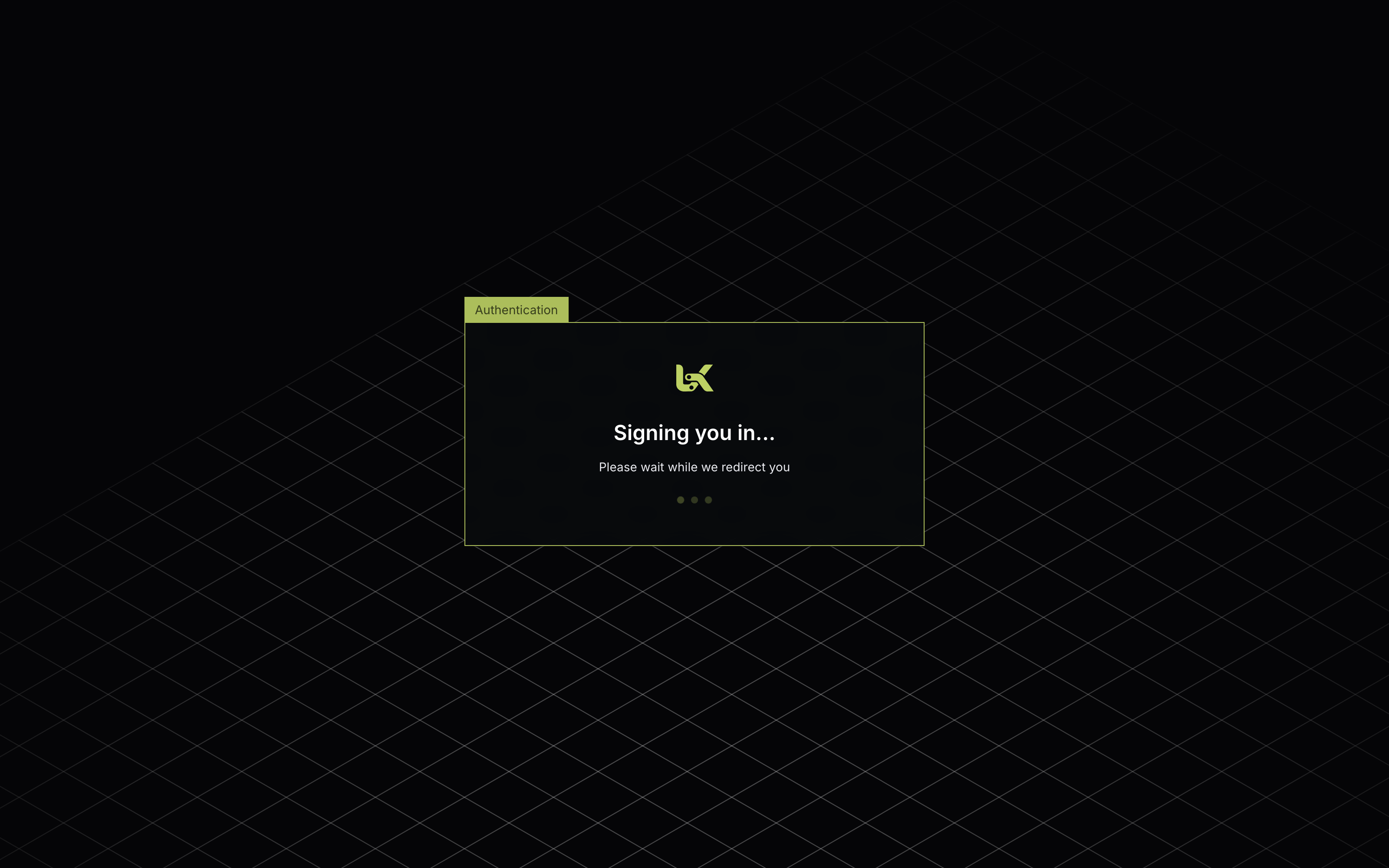 The Latchkey sign-in page